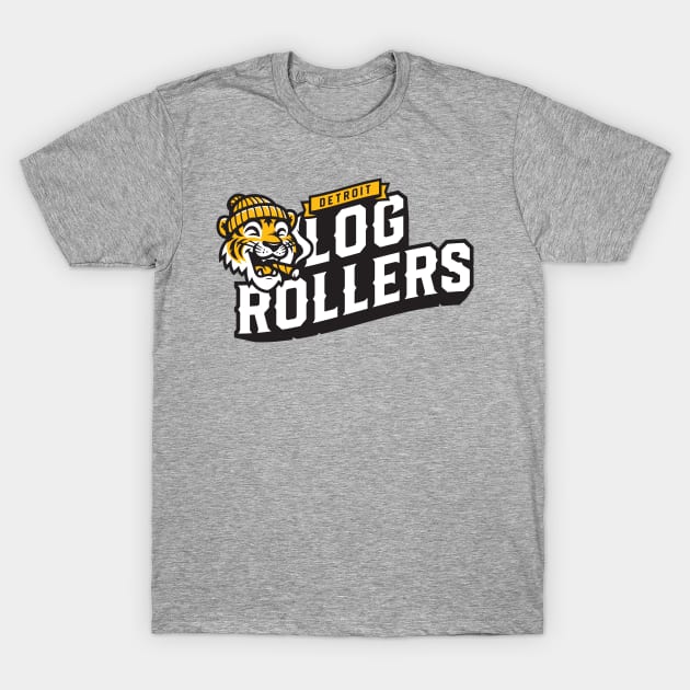 Detroit 'Log Rollers' 313 T-Shirt: Embrace the Smokin' Spirit of Detroit with a Humorous Tiger Design! T-Shirt by CC0hort